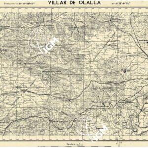 MAPA TOPOGRAFICA DE ESPANA - Villar de Olalla