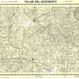 MAPA TOPOGRAFICA DE ESPANA - Villar del Arzobispo