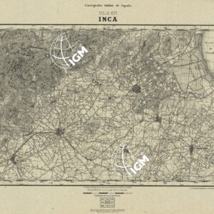 MAPA TOPOGRAFICA DE ESPANA - Inca
