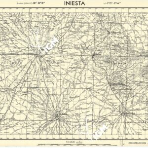 MAPA TOPOGRAFICA DE ESPANA - Iniesta