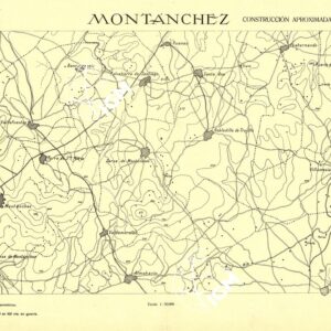 MAPA TOPOGRAFICA DE ESPANA - Montanchez