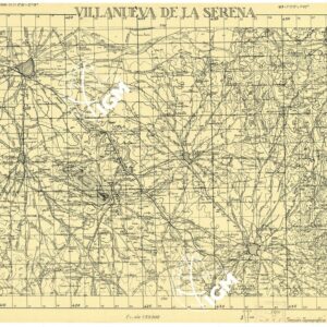MAPA TOPOGRAFICA DE ESPANA - Villanueva de la Serena