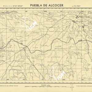 MAPA TOPOGRAFICA DE ESPANA - Puebla de Alcocer