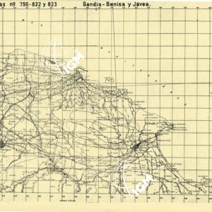 MAPA TOPOGRAFICA DE ESPANA - Gandia-Benisa y Javea