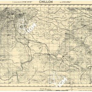 MAPA TOPOGRAFICA DE ESPANA - Chillon