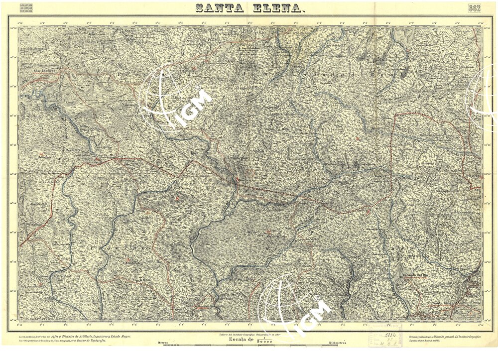 MAPA TOPOGRAFICA DE ESPANA - Santa Elena