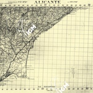 MAPA TOPOGRAFICA DE ESPANA - Alicante
