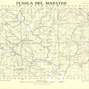 MAPA TOPOGRAFICA DE ESPANA - Puebla del Maestre