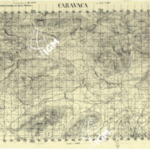 MAPA TOPOGRAFICA DE ESPANA - Caravaca