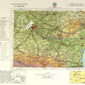 MAPA MILITAR DE ESPANA -  Toulouse-Arties