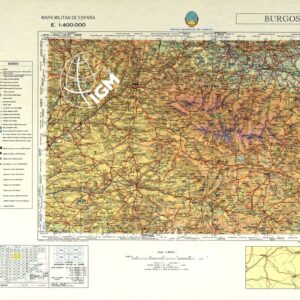 MAPA MILITAR DE ESPANA - Burgos