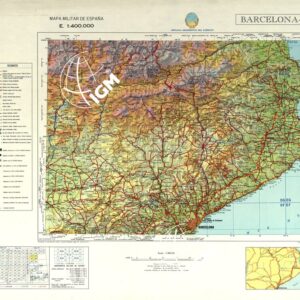 MAPA MILITAR DE ESPANA - Barcelona-Ceret