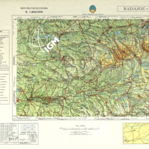 MAPA MILITAR DE ESPANA - Badajoz-Elvas