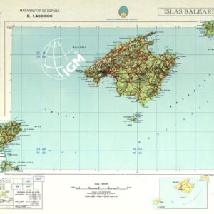 MAPA MILITAR DE ESPANA - Islas Baleares