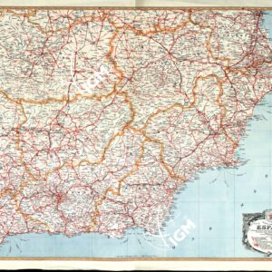 MAPA GENERAL ESPANA - Hoja 4 - Albacete - Alicante - Almeria - Cartagena - Ciudad Real - Cordoba - Granada - Jaen