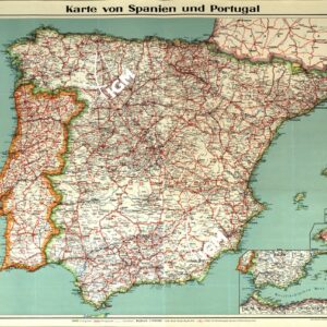 KARTE VON SPAINEN UND PORTUGAL