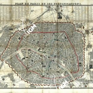 PLAN DE PARIS ET SES FORTIFICATIONS