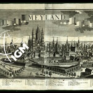 MILANO - PLAN NOUVEAU DE LA VILLE DE MILAN LEVE' AU JUSTE SUR LES LIEUX