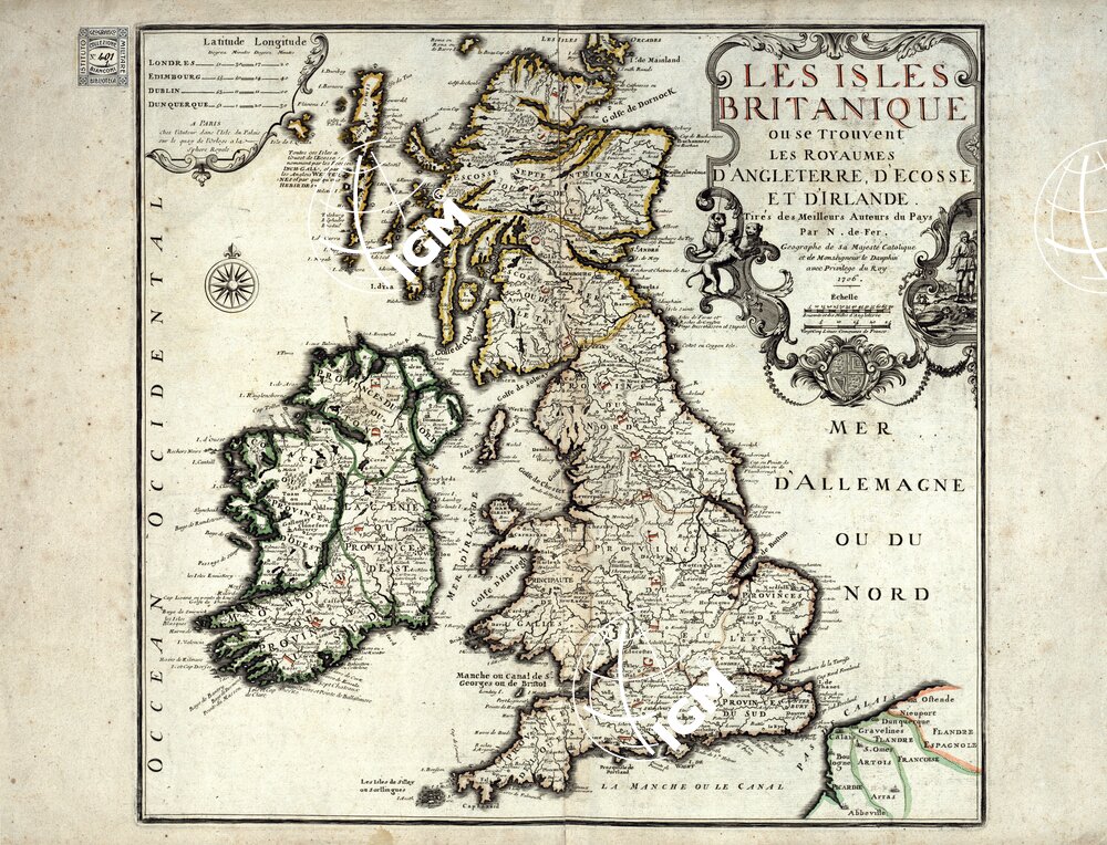 LES ISLES BRITANIQUE OU SE TROUVENT KES ROYAUMES D'ALGLETERRE