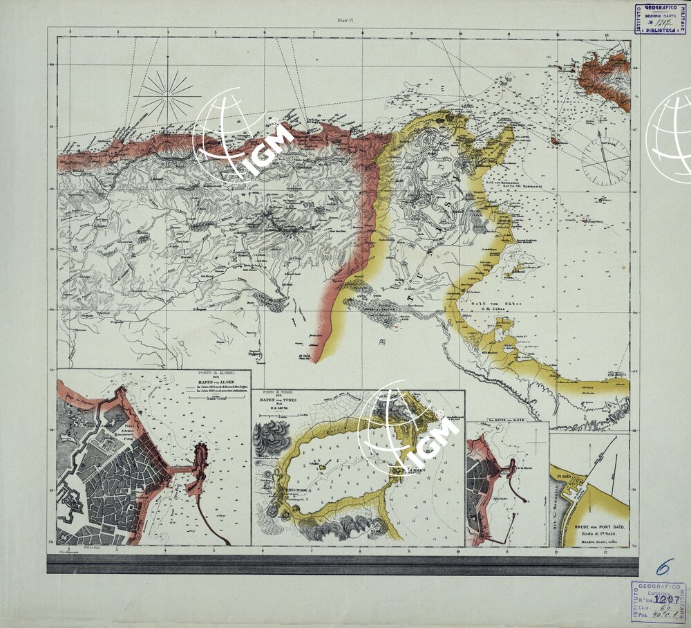 LAND-UND SEEKARTE DES MITTELLANDISCHEN MEERES Foglio n°6
