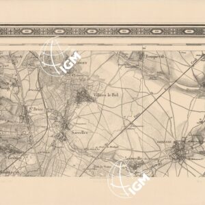 TABLEAU D'ASSEMBLAGE DES FEUILLES DE LA CARTE DU DEPARTEMENT DE LA SEINE - ECOUEN N°4