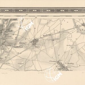 TABLEAU D'ASSEMBLAGE DES FEUILLES DE LA CARTE DU DEPARTEMENT DE LA SEINE - LE TREMBLAY N°5