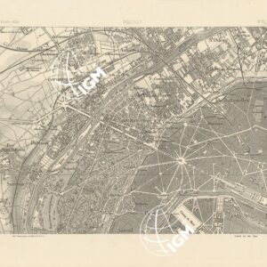 TABLEAU D'ASSEMBLAGE DES FEUILLES DE LA CARTE SU DEPARTEMENT DE LA SEINE - NEUILLY N°15