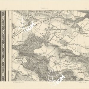 TABLEAU D'ASSEMBLAGE DES FEUILLES DE LA CARTE DU DEPARTEMENT DE LA SEINE - TRAPPES N°25