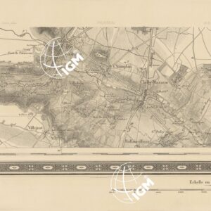 TABLEAU D'ASSEMBLAGE DES FEUILLES DE LA CARTE DU DEPARTEMENT DE LA SEINE - PALAISEAU N°33