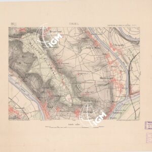 TABLEAU D'ASSEMBLAGE DES FEUILLES DE LA CARTE DU DEPARTEMENT DE LA SEINE - TRIEL FEUILLE 1