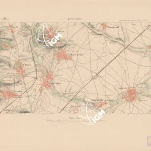 TABLEAU D'ASSEMBLAGE DES FEUILLES DE LA CARTE DU DEPARTEMENT DE LA SEINE - ECOUEN FEUILLE 4