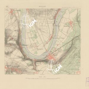 TABLEAU D'ASSEMBLAGE DES FEUILLES DE LA CARTE DU DEPARTEMENT DE LA SEINE - POISSY FEUILLE 7