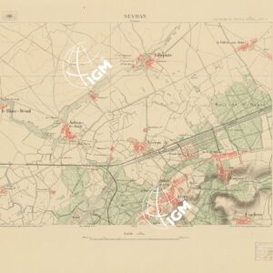 TABLEAU D'ASSEMBLAGE DES FEUILLES DE LA CARTE DU DEPARTEMENT DE LA SEINE - SEVRAN FEUILLE 11