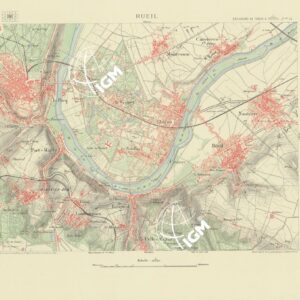 TABLEAU D'ASSEMBLAGE DES FEUILLES DE LA CARTE DU DEPARTEMENT DE LA SEINE - RUEIL FEUILLE 14