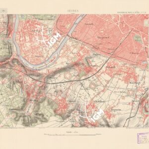 TABLEAU D'ASSEMBLAGE DES FEUILLES DE LA CARTE DU DEPARTEMENT DE LA SEINE - SEVRES FEUILLE 21