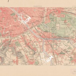 TABLEAU D'ASSEMBLAGE DES FEUILLES DE LA CARTE DE DEPARTEMENT DE LA SINE - CHARENTON FEUILLE 22