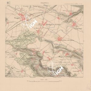 TABLEAU D'ASSEMBLAGE DES FEUILLES DE LA CARTE DU DEPARTEMENT DE LA SEINE - TRAPPES FEUILLE 25