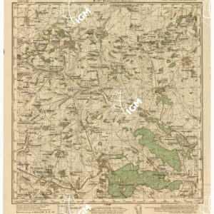 RUSSIA - RUSSISCHE KARTE (RIPRODUZIONE TEDESCA DELLA CARTA ORIGINALE DELLO S.M. DELL'ESERCITO ROSSO) Foglio M-37-41 Wercho-Sossna