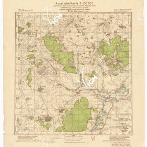 RUSSIA - RUSSISCHE KARTE (RIPRODUZIONE TEDESCA DELLA CARTA ORIGINALE DELLO S.M. DELL'ESERCITO ROSSO) Foglio M-37-42 Krasnoje