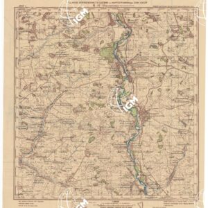 RUSSIA - RUSSISCHE KARTE (RIPRODUZIONE TEDESCA DELLA CARTA ORIGINALE DELLO S.M. DELL'ESERCITO ROSSO) Foglio M-37-52 Wolokonowka