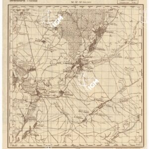 RUSSIA - RUSSISCHE KARTE (RIPRODUZIONE TEDESCA DELLA CARTA ORIGINALE DELLO S.M. DELL'ESERCITO ROSSO) Foglio M-37-57 Pawlowsk