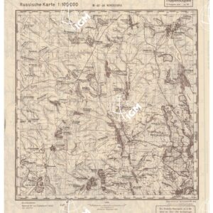 RUSSIA - RUSSISCHE KARTE (RIPRODUZIONE TEDESCA DELLA CARTA ORIGINALE DELLO S.M. DELL'ESERCITO ROSSO) Foglio M-37-58 Worobjewka