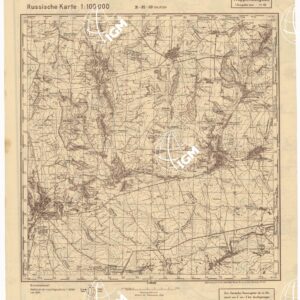 RUSSIA - RUSSISCHE KARTE (RIPRODUZIONE TEDESCA DELLA CARTA ORIGINALE DELLO S.M. DELL'ESERCITO ROSSO) Foglio M-37-59 Kalatsch