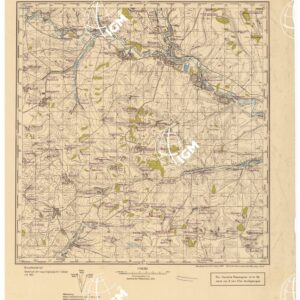 RUSSIA - RUSSISCHE KARTE (RIPRODUZIONE TEDESCA DELLA CARTA ORIGINALE DELLO S.M. DELL'ESERCITO ROSSO) Foglio M-37-67 Olchowatka