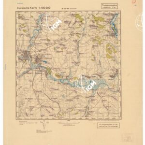 RUSSIA - RUSSISCHE KARTE (RIPRODUZIONE TEDESCA DELLA CARTA ORIGINALE DELLO S.M. DELL'ESERCITO ROSSO) Foglio M-37-68 Rossoseh