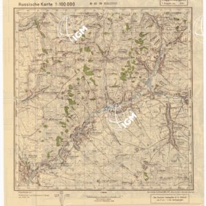RUSSIA - RUSSISCHE KARTE (RIPRODUZIONE TEDESCA DELLA CARTA ORIGINALE DELLO S.M. DELL'ESERCITO ROSSO) Foglio M-37-79 Beloluzkaja