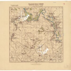 RUSSIA - RUSSISCHE KARTE (RIPRODUZIONE TEDESCA DELLA CARTA ORIGINALE DELLO S.M. DELL'ESERCITO ROSSO)  Foglio M-37-82 Bohutschar
