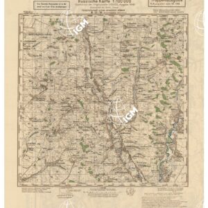 RUSSIA - RUSSISCHE KARTE (RIPRODUZIONE TEDESCA DELLA CARTA ORIGINALE DELLO S.M. DELL'ESERCITO ROSSO) Foglio M-37-90 Belokurakino