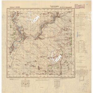 RUSSIA - RUSSISCHE KARTE (RIPRODUZIONE TEDESCA DELLA CARTA ORIGINALE DELLO S.M. DELL'ESERCITO ROSSO) Foglio M-37-91 Nowopskoff