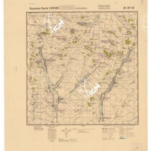 RUSSIA - RUSSISCHE KARTE (RIPRODUZIONE TEDESCA DELLA CARTA ORIGINALE DELLO S.M. DELL'ESERCITO ROSSO) Foglio M-37-92 Markowka